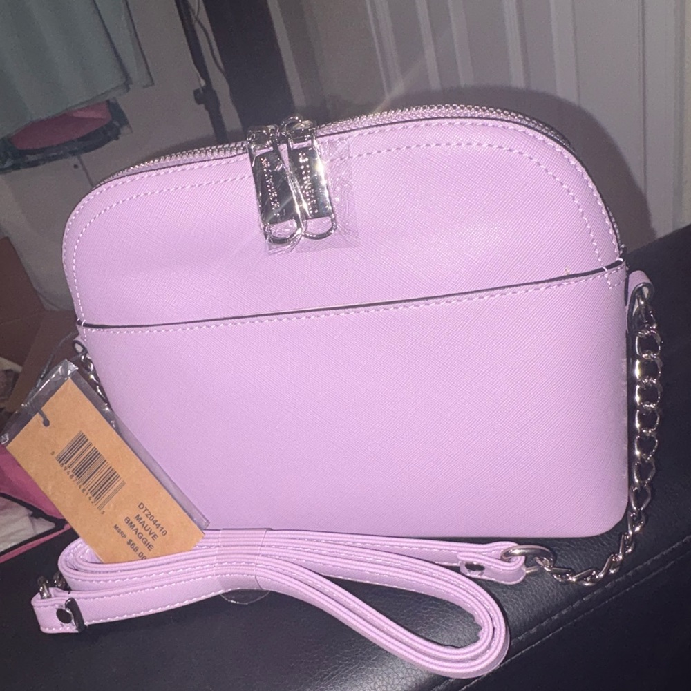 Steve Madden Purple Crossbody Bag with Silver Hardware